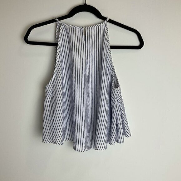 Zara Basic Medium Pin Stripe  Crop Top - Picture 2 of 8